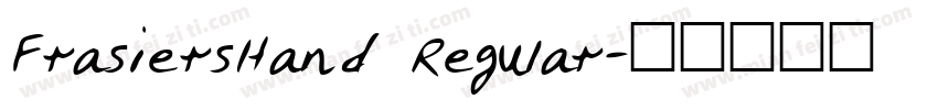 FrasiersHand Regular字体转换
